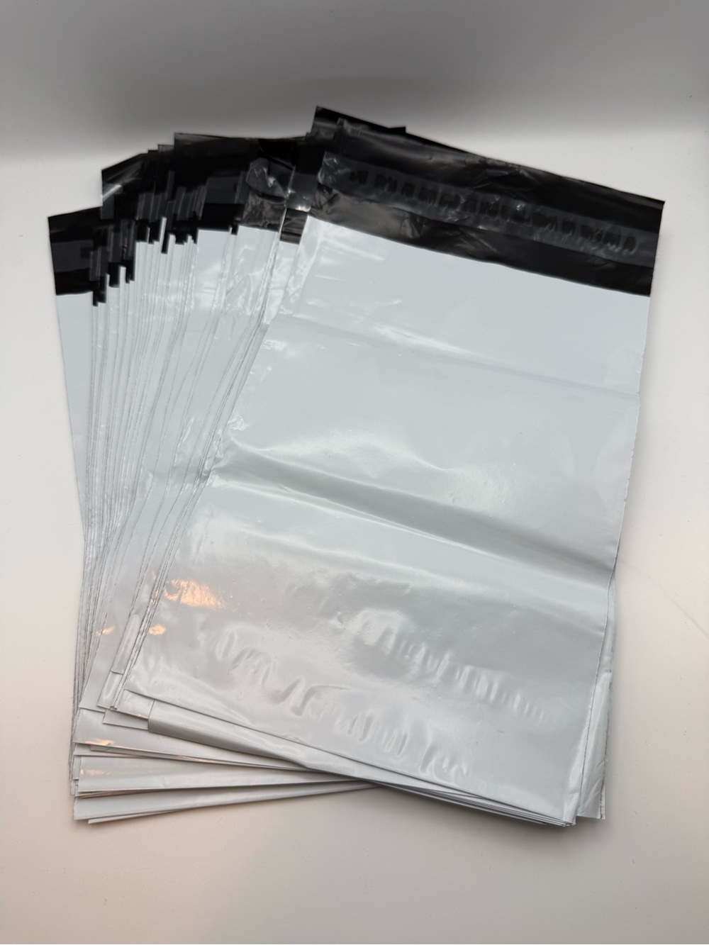 55 Pack White 6x9 Poly Mailers with Peel & Seal Strip